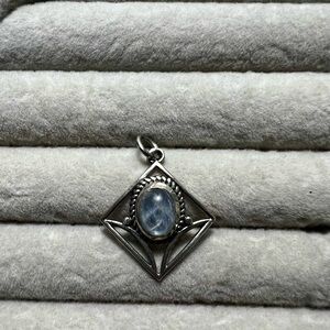 Dainty Silver Pendant with Moonstone